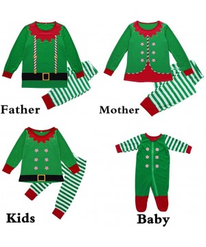 Sleep Sets Family Matching Christmas Pajamas Casual Sleepwear Funny Long Sleeve Tops Striped Pants Sleepwear Set Xmas Gift - ...