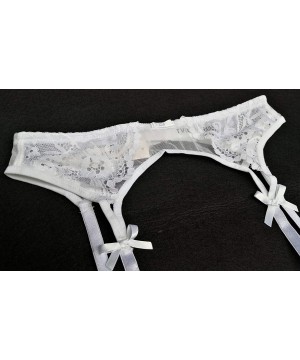 Garters & Garter Belts Women's Black Metal Clips Sexy Garter Belts for Stockings S512 - White - CI18SHR04XT