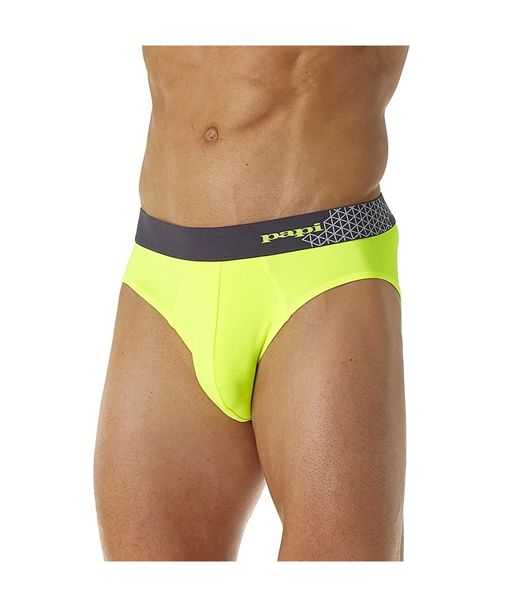 Briefs Men's Sport Mesh Brief - Safety Yellow - CR12NSTA83C