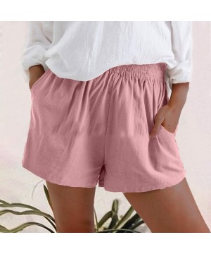 Bottoms Summer Lounge Shorts Women Elastic Waist High Waist Casual Sports Breathable Wide Leg Shorts Comfy Pajama Bottoms B R...