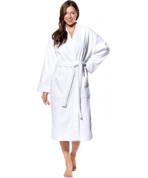 Robes Terry Cloth Robes for Women and Men 100% Turkish Cotton Kimono Womens Robe Mens Bathrobe | White Velour- XX-Large - Whi...