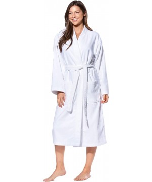 Robes Terry Cloth Robes for Women and Men 100% Turkish Cotton Kimono Womens Robe Mens Bathrobe | White Velour- XX-Large - Whi...