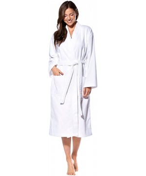 Robes Terry Cloth Robes for Women and Men 100% Turkish Cotton Kimono Womens Robe Mens Bathrobe | White Velour- XX-Large - Whi...