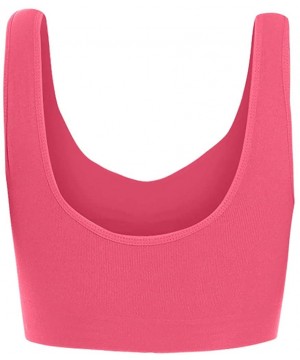 Bustiers & Corsets 3PC Women Pure Color Plus Size Sports Bra Vest Full Cup Lingerie Workout Fitness Yoga Underwear - Hot Pink...