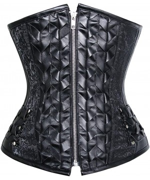 Bustiers & Corsets Women's&Ladies Fashion Steampunk Weave Steel Bone Overbust Artificial Leather Underbust Corset - CS18KKSIYGH