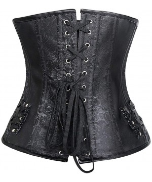 Bustiers & Corsets Women's&Ladies Fashion Steampunk Weave Steel Bone Overbust Artificial Leather Underbust Corset - CS18KKSIYGH