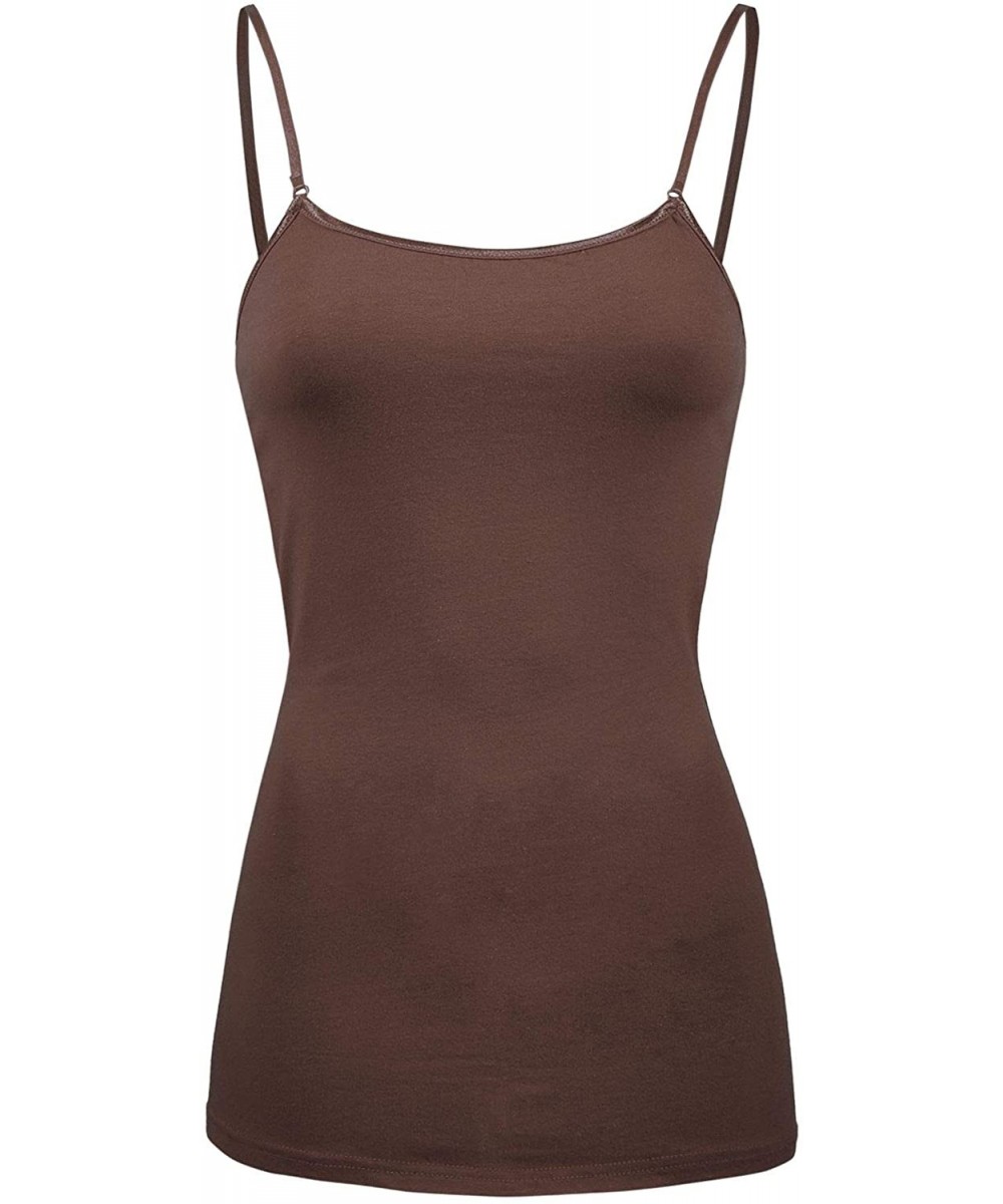 Camisoles & Tanks Womens Basic Camisole Tank Top - Light Brown - C418E7XY2N0