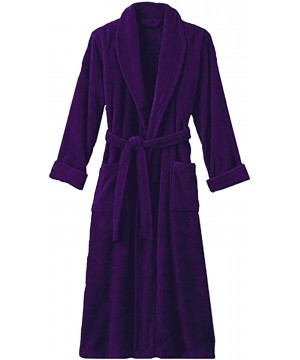 Robes Hotel Luxury Reserve Purple Terry Velour Bathrobe For Men - CM11NR1MGNF