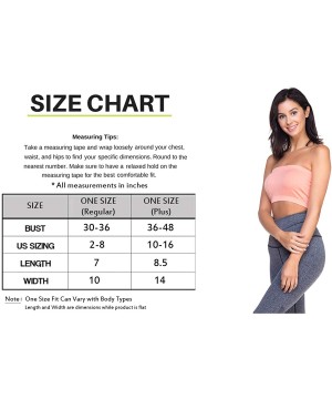 Camisoles & Tanks Women's Combo Pack One Size Strapless Base Bra Layer Bandeau Seamless Tube Top Regular and Plus Sizes - Neo...