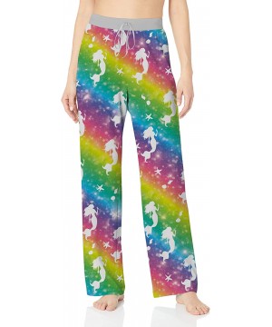 Bottoms Womens Pajama Bottoms Comfy Palazzo Lounge Pant Sleepwear - Multicolor Colorful - CG197X26LWK