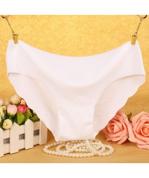 Accessories Fashion Solid Color Panties Sheer Sexy Underpant Women Underwear Knickers - White - C4199AWUACY