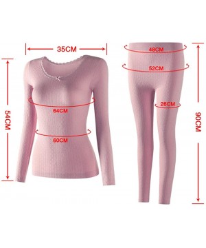 Thermal Underwear Women Thermal Lingerie Set Seamless Long Johns Set Plus Velvet Stretch Soft Warm Thermal Underwear Set - D ...