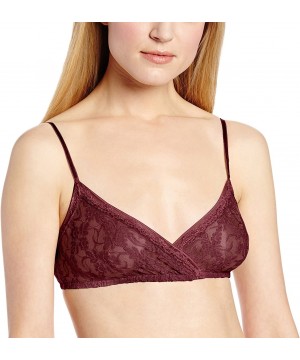 Bras Women's Stretch-Lace Bralette - Wine - C2126SL2XLZ