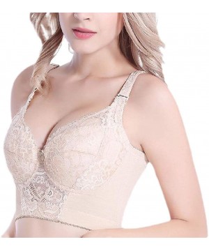 Bras Womens Underwire Embroidery Full-Figure-Bra Minimizer Bra - 1 - CG19CQEDOTH