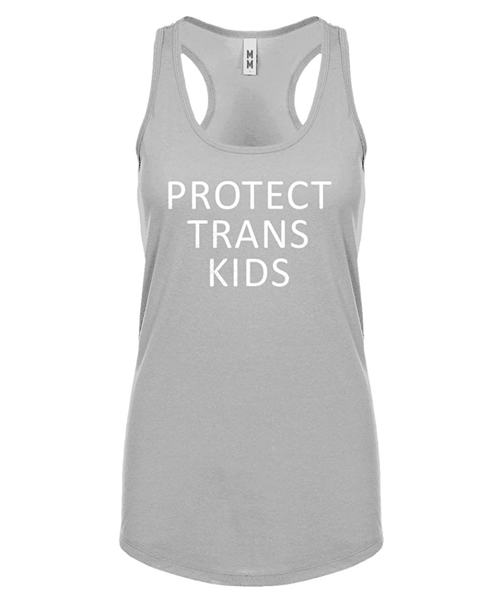 Camisoles & Tanks Protect Trans Kids Womens Racerback Tank Top - Heather Grey - CP18OWUHI2T