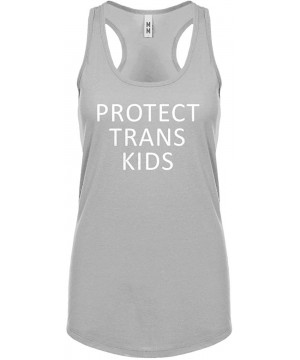 Camisoles & Tanks Protect Trans Kids Womens Racerback Tank Top - Heather Grey - CP18OWUHI2T