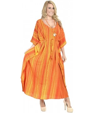 Nightgowns & Sleepshirts Women's Plus Size Kaftan Nightgown Lounge Dress US 16-32W Work from Home Clothes Women Midi Kaftan C...