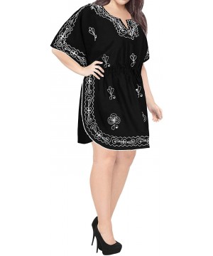 Nightgowns & Sleepshirts Women's Plus Size Kaftan Nightgown Lounge Dress US 16-32W Work from Home Clothes Women Midi Kaftan C...