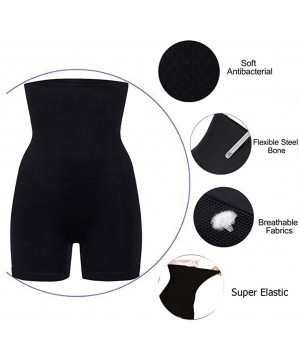 Shapewear Womens Shapewear Tummy Control Girdle Shorts High-Waist Cincher Panty Butt Lifter Body Shaper Bodysuit - Black - CC...