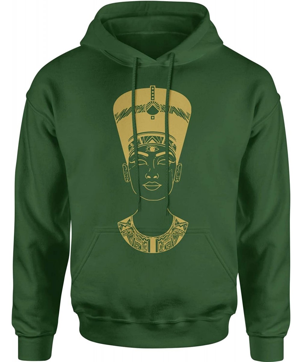 Camisoles & Tanks Nefertiti Egyptian Queen Unisex Adult Hoodie - Forest Green - CW18G7WYMAD