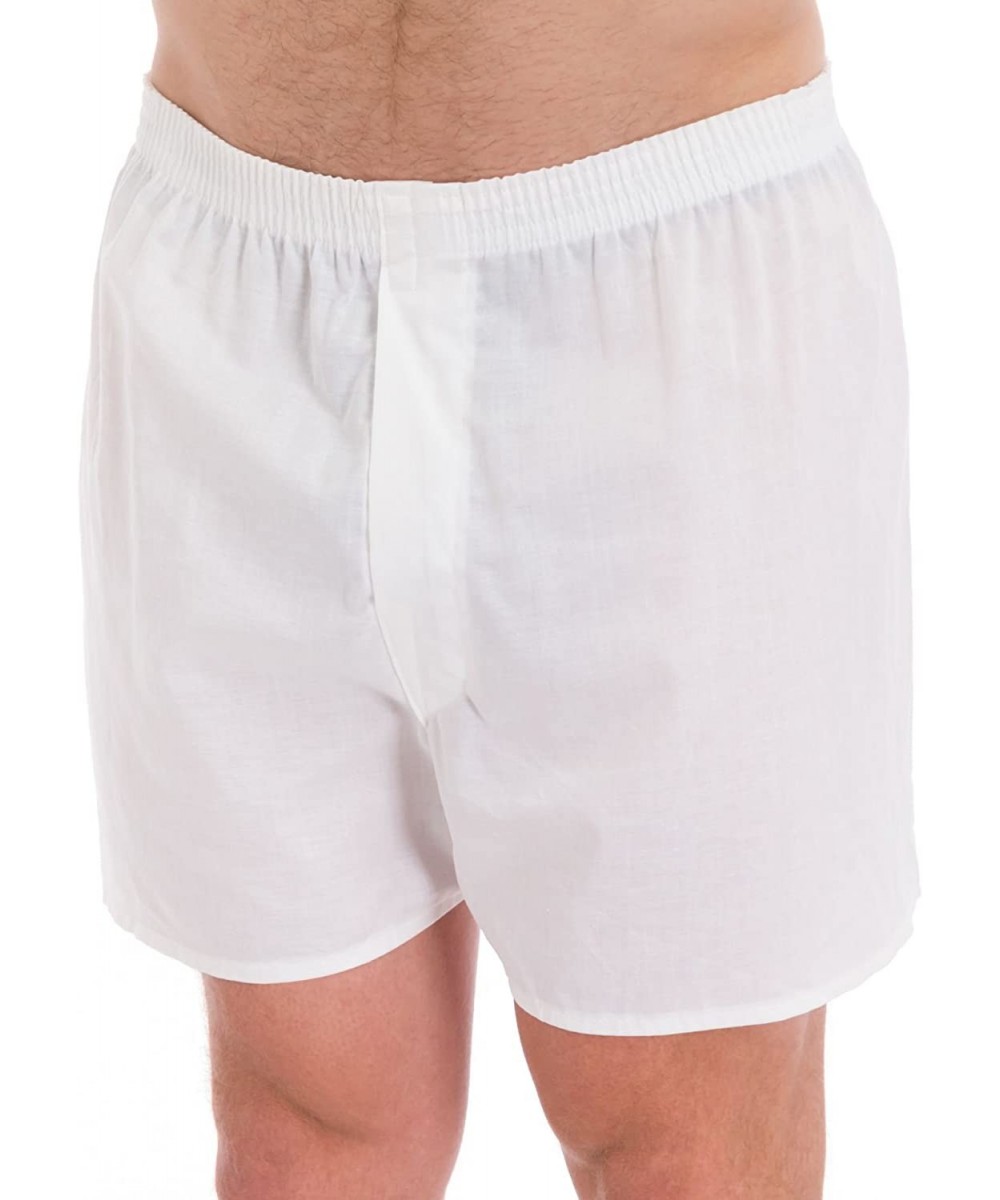 Boxers Men's Woven Boxers 3-Pack - White - CZ112KCD6KJ