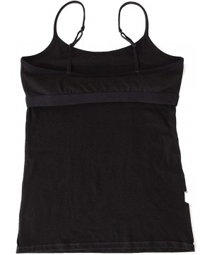 Camisoles & Tanks Womens Cotton Camisole Shelf Bra Cami Tank Top Strechy Undershirts 2 Pack - Black&white 2 Pack - C019C2685LQ