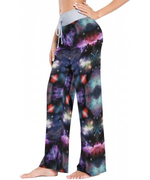 Bottoms Women's Pajama Pants-Space Galaxy Shooting Stars Drawstring Sleepwear Pants Lounge Yoga Pants Wide Leg Pants for All ...