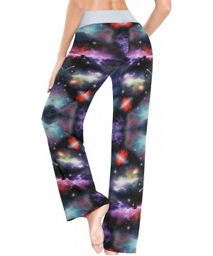 Bottoms Women's Pajama Pants-Space Galaxy Shooting Stars Drawstring Sleepwear Pants Lounge Yoga Pants Wide Leg Pants for All ...