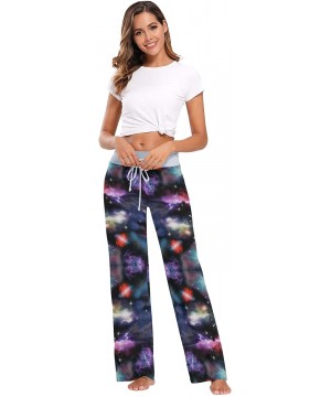 Bottoms Women's Pajama Pants-Space Galaxy Shooting Stars Drawstring Sleepwear Pants Lounge Yoga Pants Wide Leg Pants for All ...