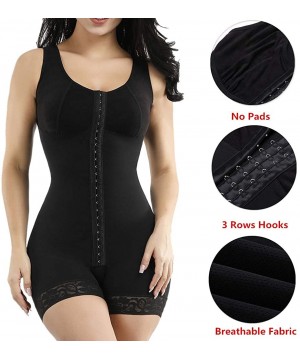 Shapewear Women Waist Trainer Bodysuit Tummy Control Corset Full Body Shaper Cincher Shapewear - Black 1 - CU18Y7U2AQH