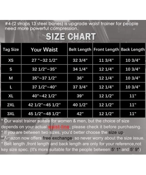 Shapewear Neoprene Sauna Waist Trainer Corset Men & Women Fitness Sweat Belt Weights Loss Double Straps Trimmer - 4-grey(2 St...