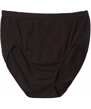 Panties Multi Pack Bali Microfiber Solid Brief Panties - 3 Pack Black Damask - CF18W50RSAQ