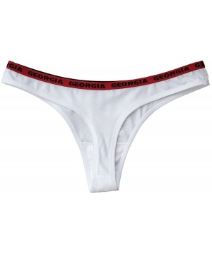 Panties University of Georgia Thong with Logo Elastic Trim - CJ18GKRA9H3