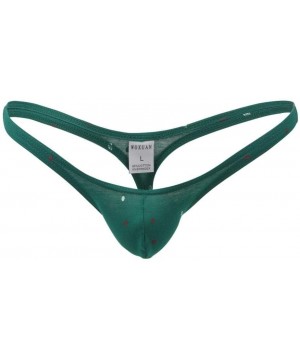 Briefs Briefs Men's Underwear Thong Ultra-Thin Low Waist Briefs Shorts-Green_L_China - Green - C819DLZU002