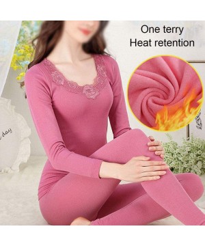 Thermal Underwear 2020 Women's Thermal Underwear Set- Ultra-Soft Comfortable Long Johns Set Plus Velvet Winter Warm Top & Bot...