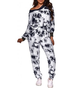 Sets Women 2 Piece Tie Dye Printed Tracksuits Sets Long Sleeve Hoodie Tops Casual Long Pants Homewear Loungewear Outfit Sets ...