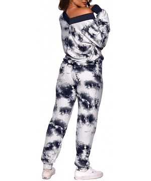 Sets Women 2 Piece Tie Dye Printed Tracksuits Sets Long Sleeve Hoodie Tops Casual Long Pants Homewear Loungewear Outfit Sets ...