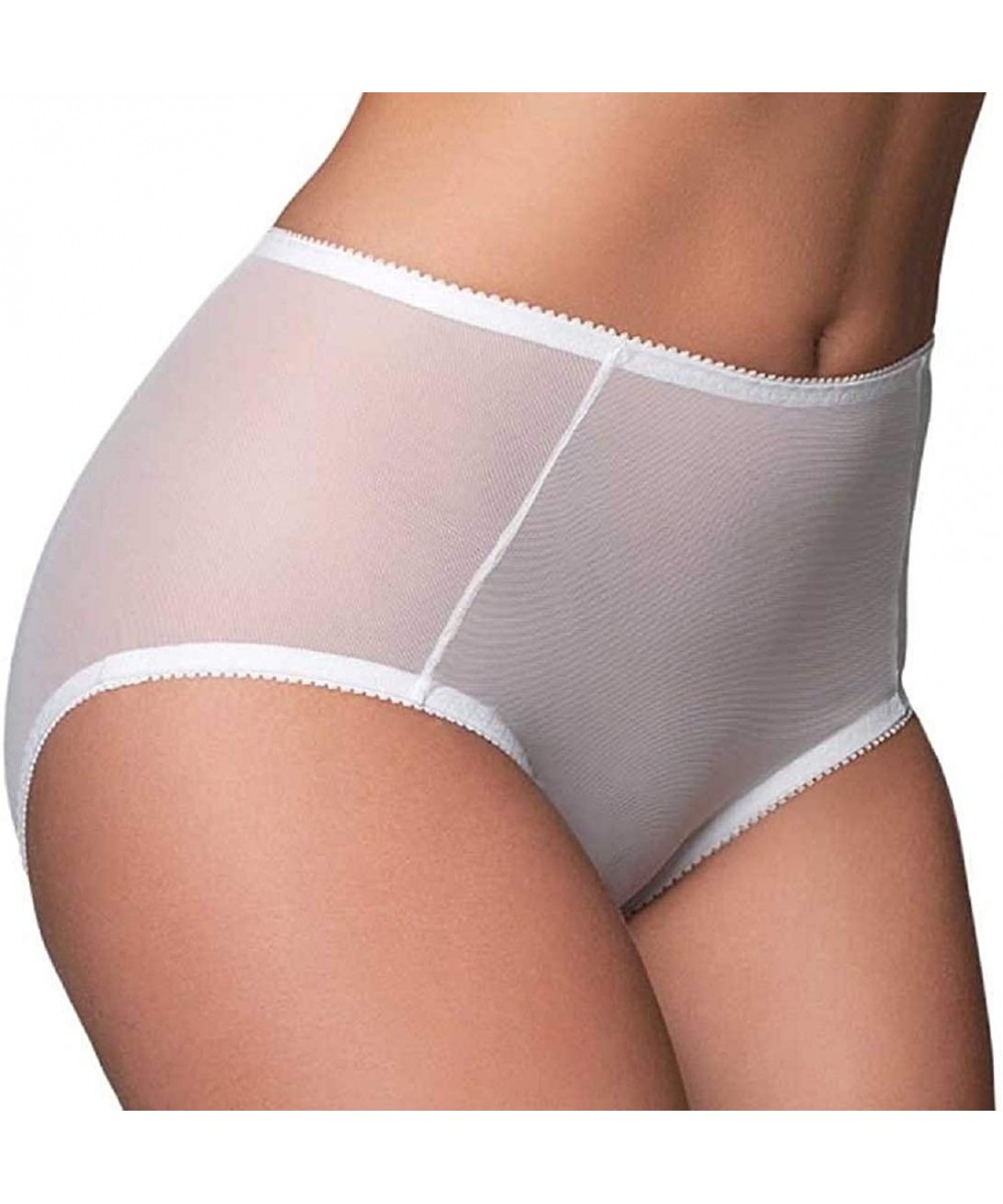 Panties 'Sheer Betty' See-Thru Powermesh Brief Knickers (PLbsk) [USA] - White - C818NIQDIWS