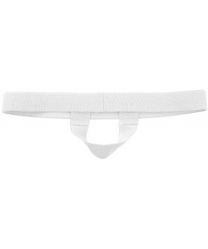 G-Strings & Thongs Men's Sexy G-String Jockstrap Low Rise Hollow Out Enhance Thong Panties Naughty Underwear - White - C919DR...