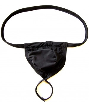 G-Strings & Thongs Buckle Hoop Pouch Thongs Men Convex Underwear Thin Belt G-Strings Elastic Panties Black/White - Orange - C...