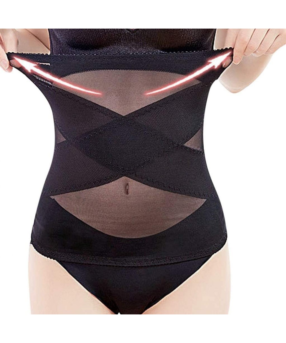 Shapewear Ladies Corset Belt Abdomen Belt High Waist Panties Body Shaper Underwear Slimmer Seamless - Black - C118UGHXL7L