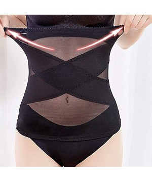 Shapewear Ladies Corset Belt Abdomen Belt High Waist Panties Body Shaper Underwear Slimmer Seamless - Black - C118UGHXL7L