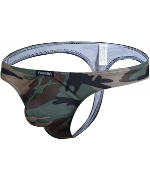 G-Strings & Thongs Sexy Mens G-String Thongs Underwear Camouflage Low Rise Jockstrap Underpants - Camo-3pcs - CP18DIHLZXK