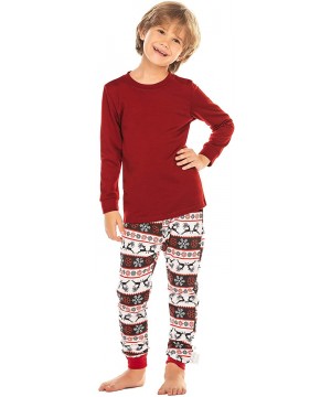 Sleep Sets Matching Family Christmas Pajamas Set Boys Girls Womens Mens Sleepwear Holiday PJ Sets Halloween Pajamas - Red Dee...