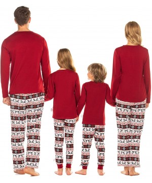 Sleep Sets Matching Family Christmas Pajamas Set Boys Girls Womens Mens Sleepwear Holiday PJ Sets Halloween Pajamas - Red Dee...