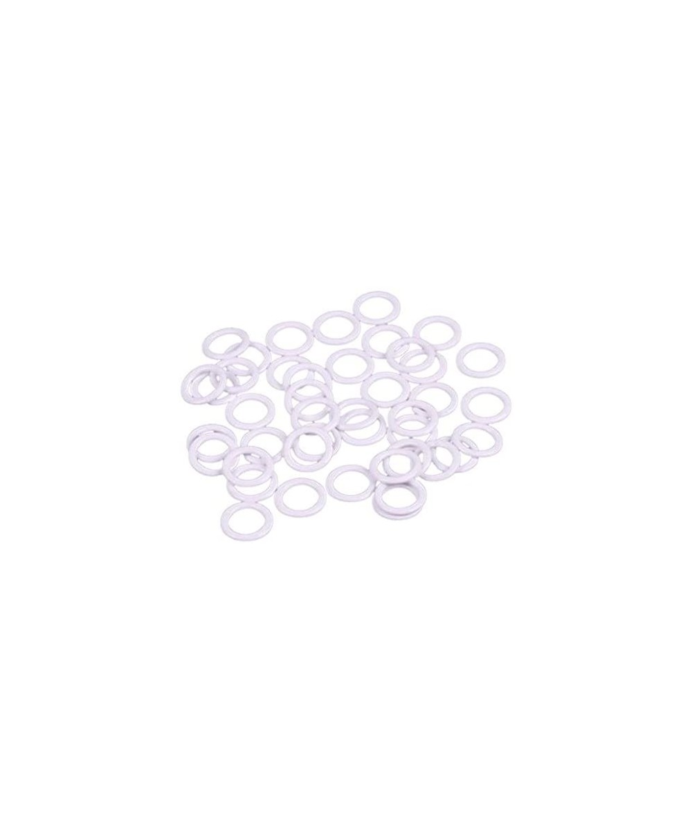 Accessories White Nylon Coated Metal Replacement Bra Strap Ring - 3/8" (10mm) Opening - 100 Pairs (200 Pieces) - CY11T7SUBIJ