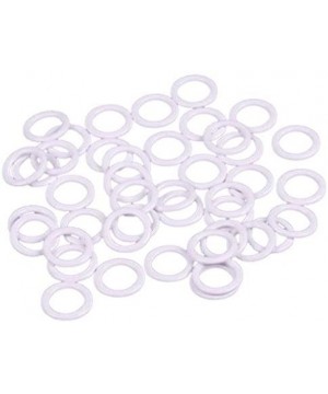 Accessories White Nylon Coated Metal Replacement Bra Strap Ring - 3/8" (10mm) Opening - 100 Pairs (200 Pieces) - CY11T7SUBIJ