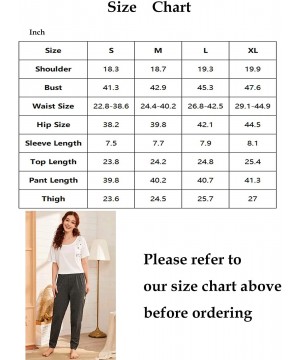 Sets Women's Cartoon Graphics Print Pajama Set Round Neck Tee and Pants Sleepwear - Star Grey - CG198GZGSKU