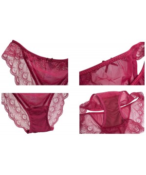 Panties Womens Sexy Lace Back Underwear Bikini Lingerie Panties 3 Pack/6 Pack - 3colors - CR183NNNAXI