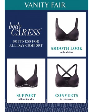 Bras Women's Body Caress Full Coverage Wirefree Bra 72335 - Damask Neutral - CU12OBT45TR